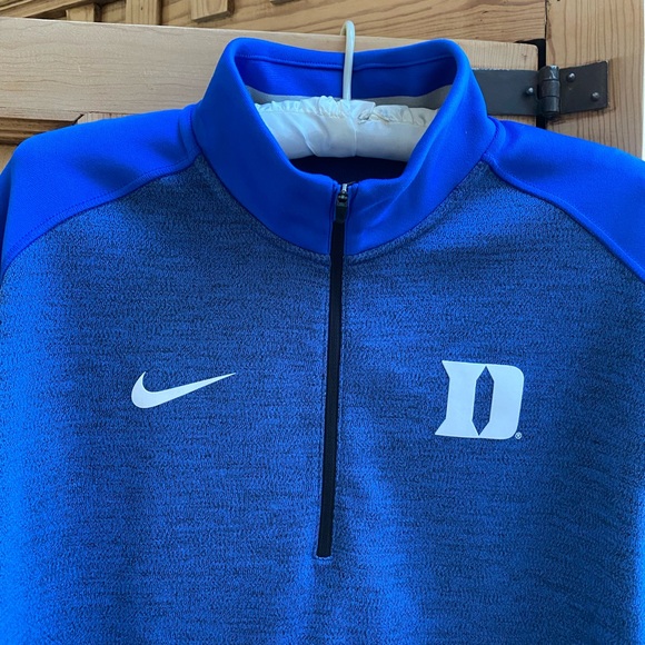 Nike Duke Blue Devils Blue and Gray Men's half zip - Picture 2 of 6